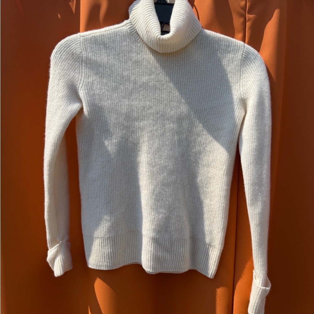 Saks Fifth Avenue Cream Turtleneck Sweater